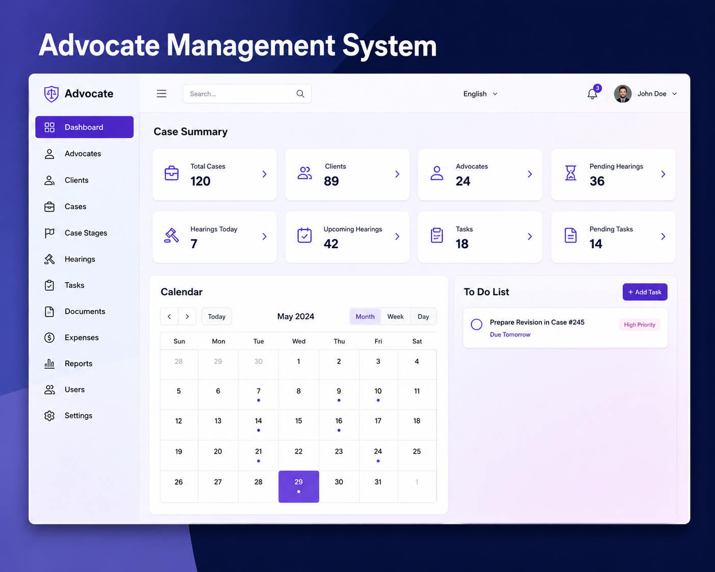 Advocate Management System